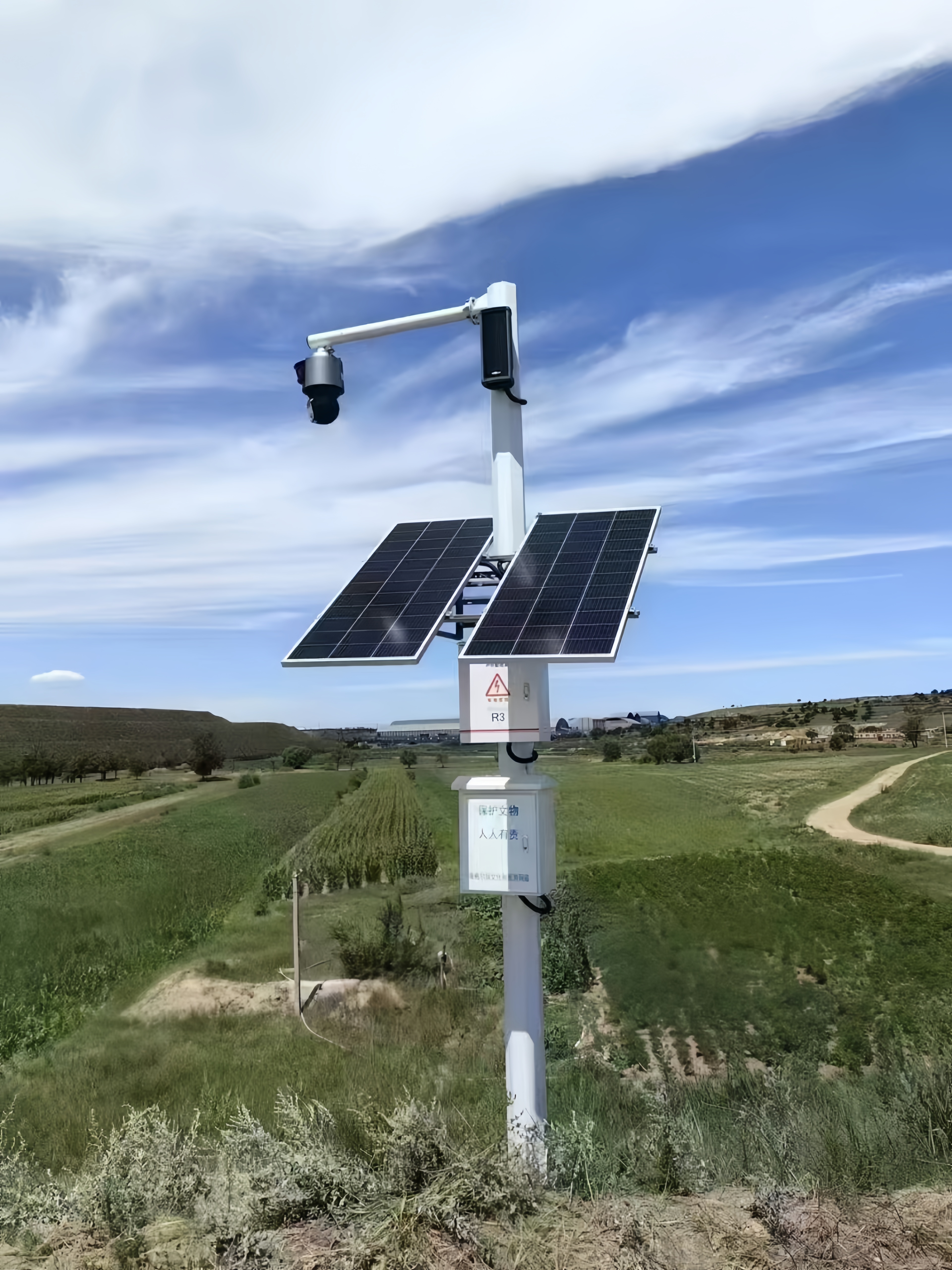 80W Solar CCTV System Kit with 40Ah LiFePO4 Battery for Off Grid Surveillance and Remote Areas