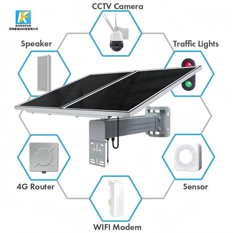 30W Solar CCTV Kit with 20Ah LiFePO4 Battery Off Grid Surveillance System Manufacturer China