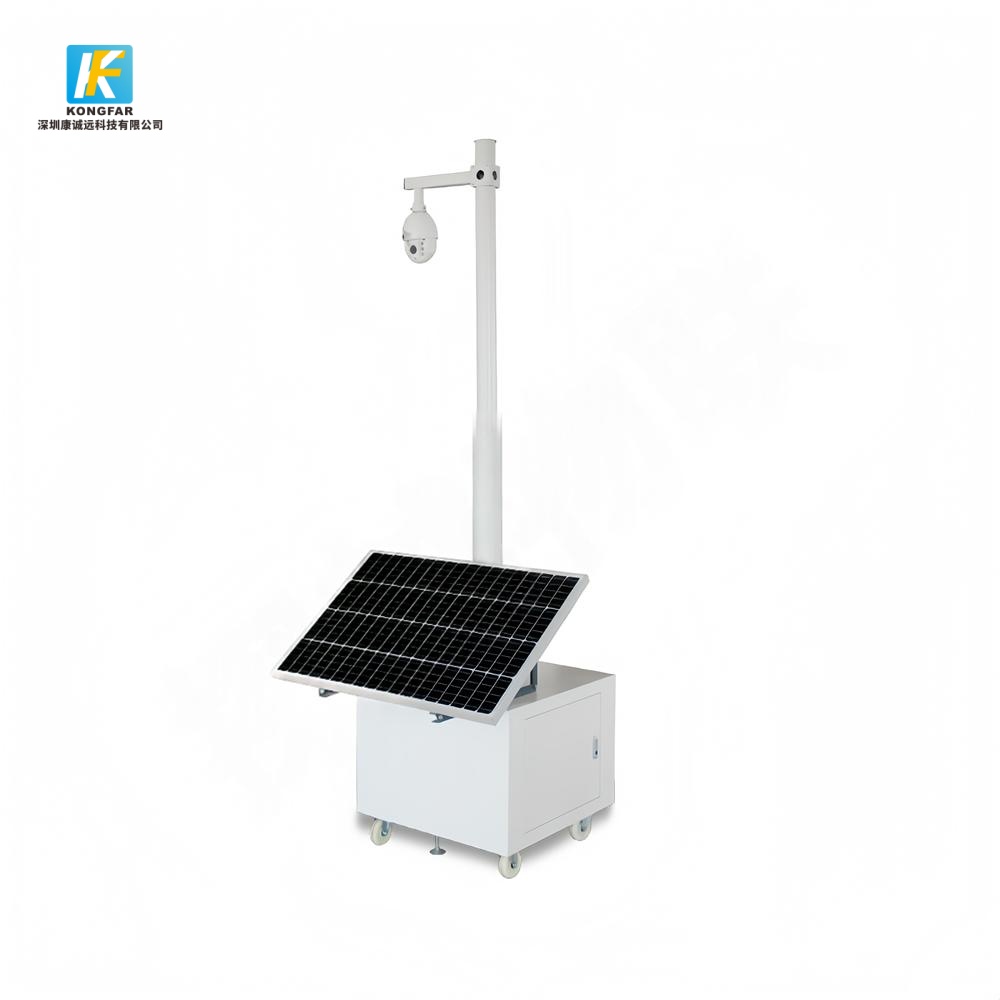 Manufacturer Mobile Surveillance Trailer with 100W Solar Panel for Remote Monitoring Applications