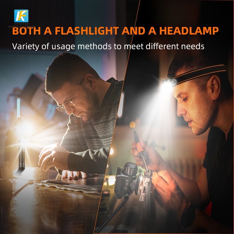 Rechargeable LED Headlamp 2000 Lumen Motion Sensor USB C Outdoor Industrial Light China OEM Supplier