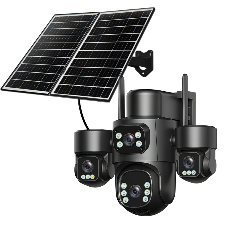 Off-Grid Solar-Powered Multi-Lens Surveillance Camera System