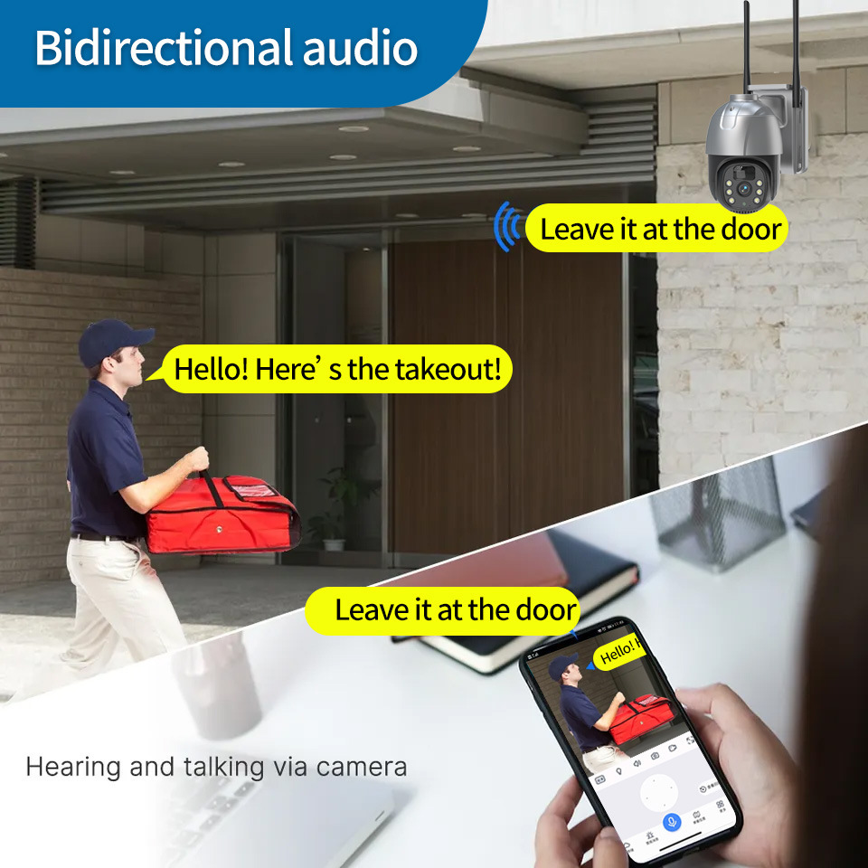 Solar-Powered PTZ Camera with Integrated Battery for Outdoor Monitoring