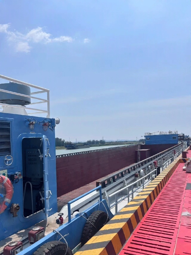 Solar-powered marine power system installed on a cargo ship deck in China by Shenzhen Kongfar Technology, providing off-grid solar energy kits for ships and sustainable maritime operations