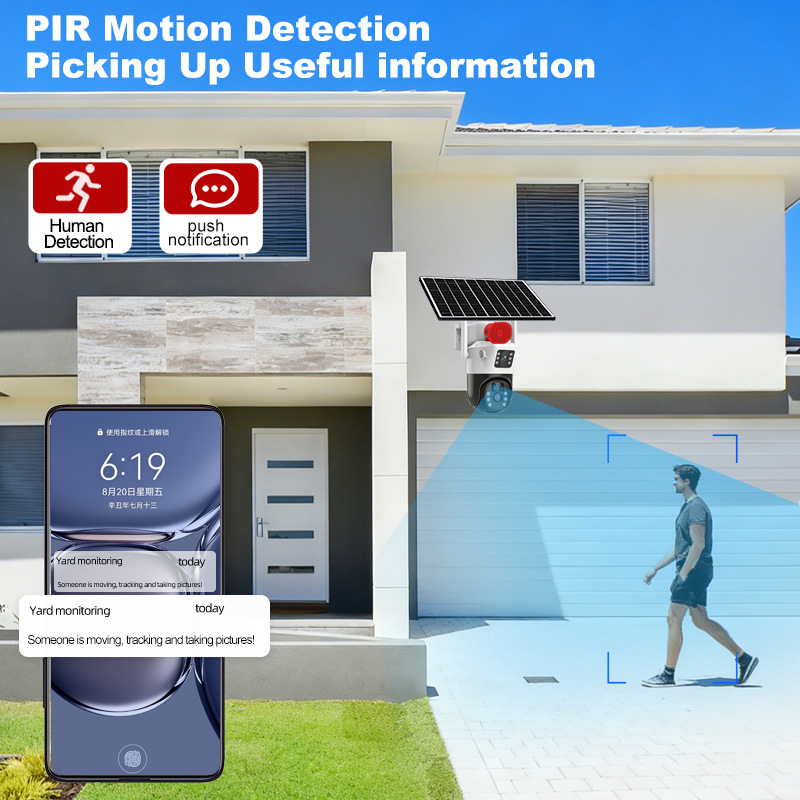 Off-Grid Solar-Powered PTZ Surveillance Camera System with Integrated Siren
