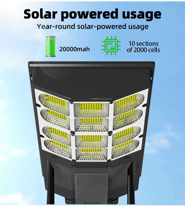Solar-powered LED street light camera with integrated battery system designed for continuous off-grid surveillance and lighting in outdoor environments