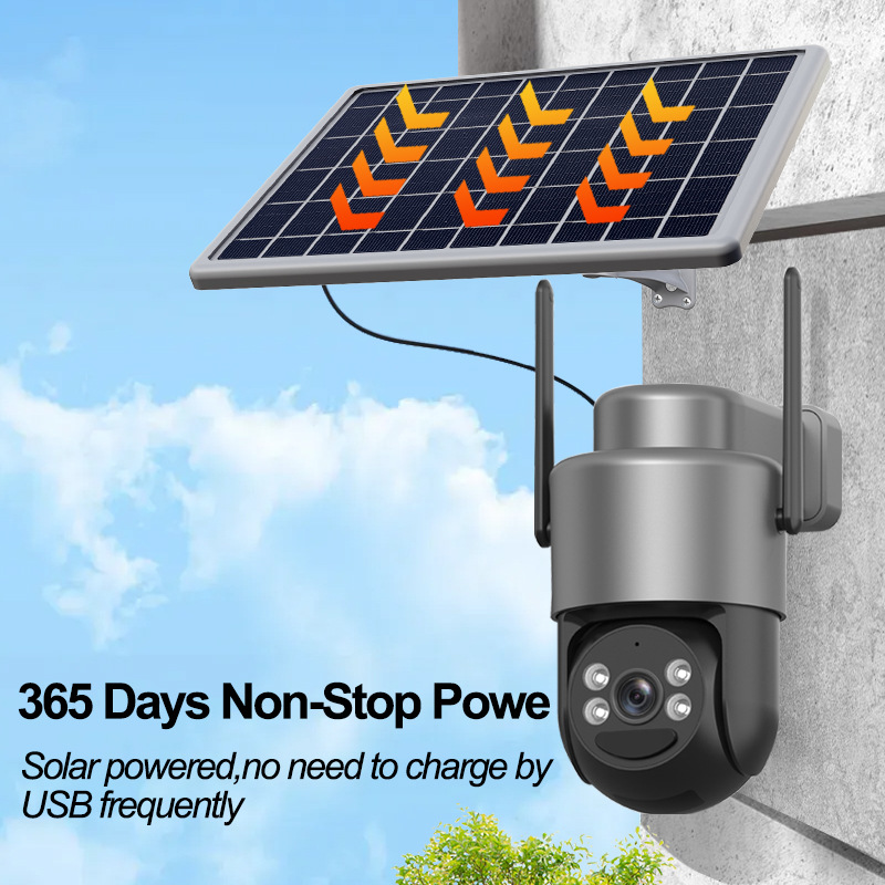 Solar-Powered PTZ Surveillance Camera for Off-Grid Outdoor Monitoring