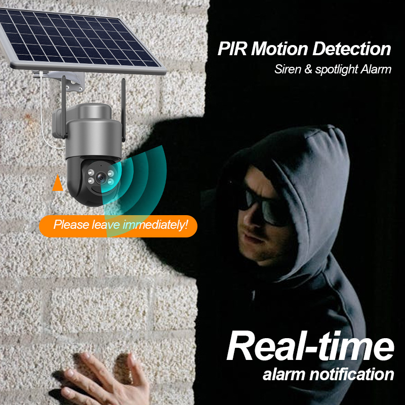 Solar-Powered PTZ Surveillance Camera for Off-Grid Outdoor Monitoring