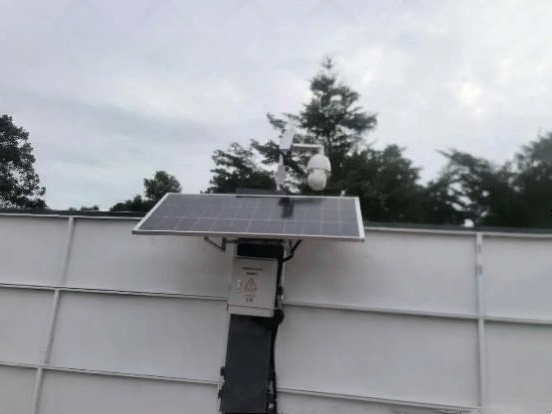 integrated solar surveillance power node in Hotan Xinjiang China confirms that storage-first solar architecture maintains continuous security monitoring under dust exposure, strong solar radiation, wide-temperature stress, and grid-deficient Gobi deployment constraints